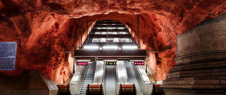 Estação de metrô Solna - Estocolmo, Suécia