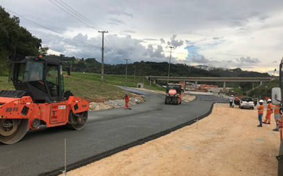 Rodovia dos Minérios - pavimento rígido de concreto 