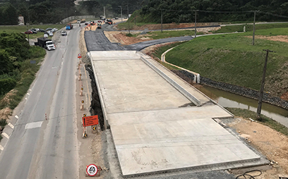 Rodovia dos Minérios - pavimento rígido e BGTC